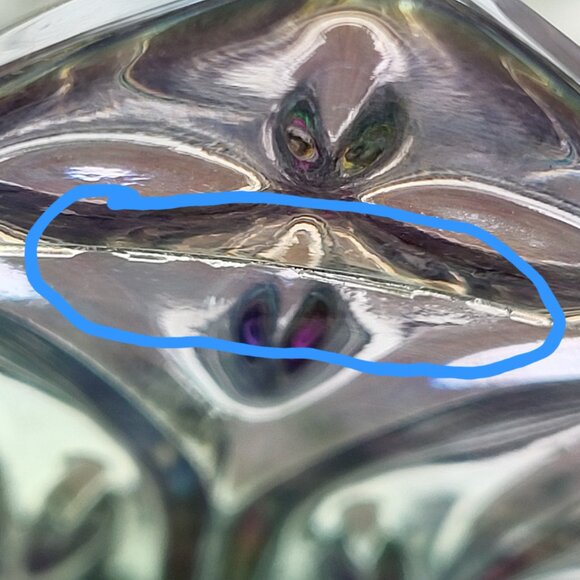 Vintage Federal Glass Stunning Clear Iridescent Petal Bowl 8.5" - Picture 14 of 16